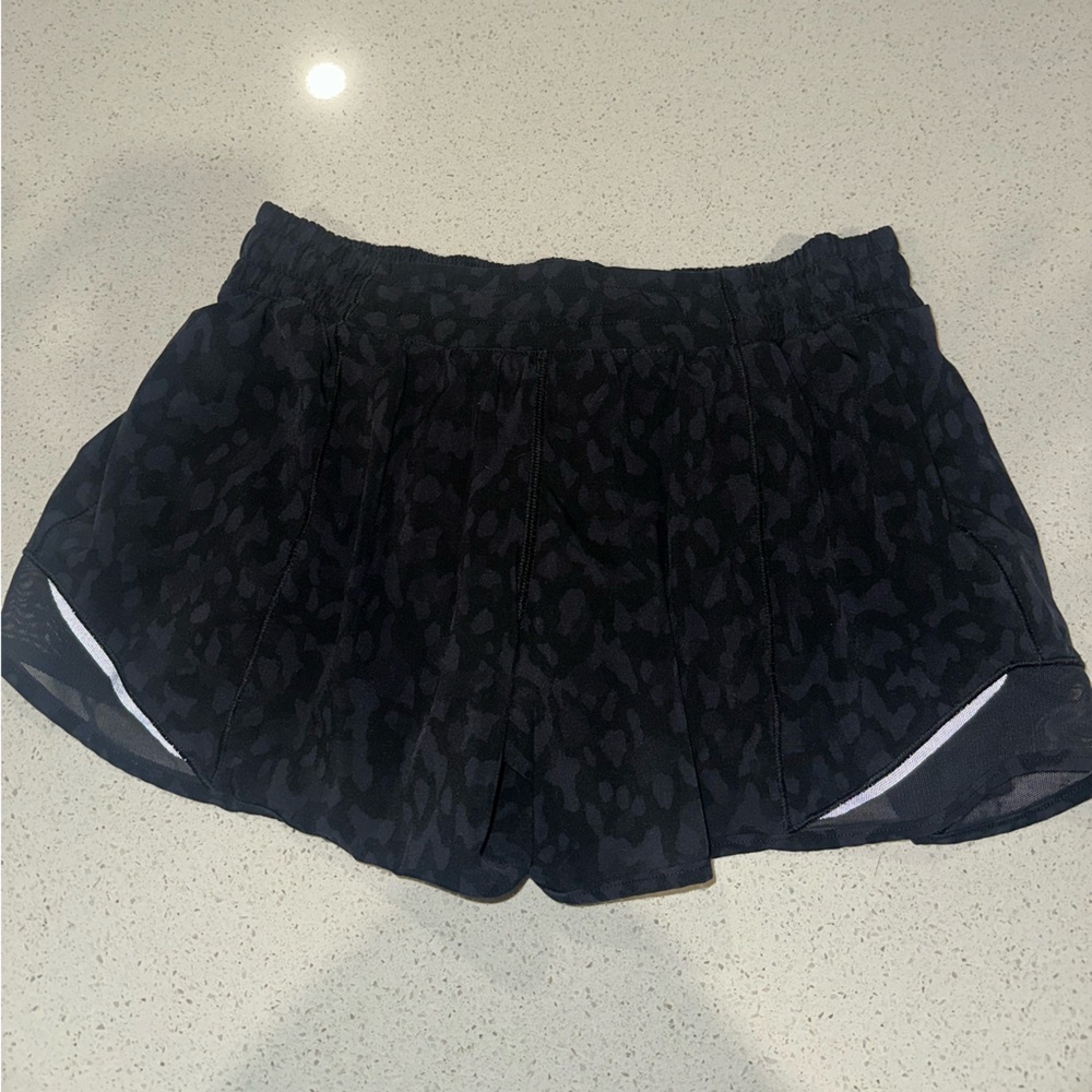 lululemon athletica Black Patterned Athletic Shorts